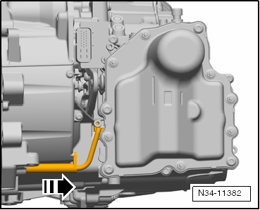 Removing and installing mechatronic unit for dual clutch gearbox -J743