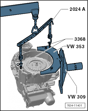 Installing to engine and gearbox support