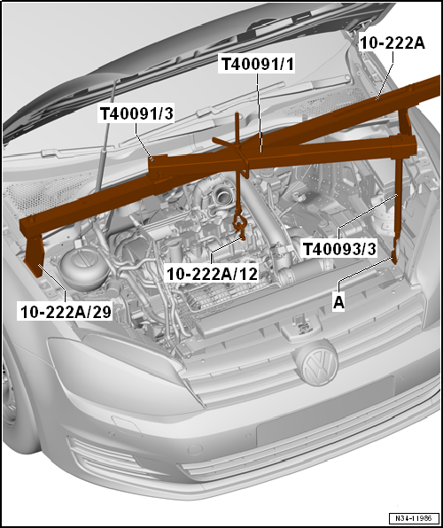 Removing gearbox, Golf 2013 ►, Golf Estate 2014 ►, Golf SV 2015 ►, vehicles with petrol engine 