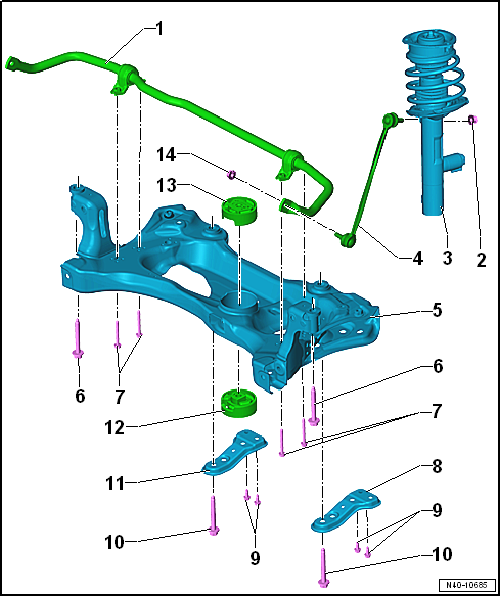 Assembly overview - subframe