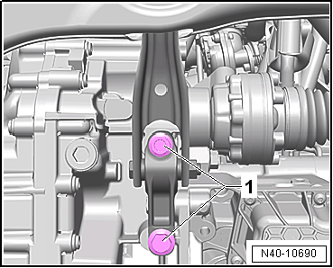 Removing and installing mechatronic unit for dual clutch gearbox -J743