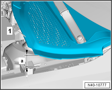 Removing and installing front body acceleration senders -G341-/-G342-