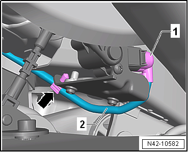 Removing and installing rear axle, torsion beam axle