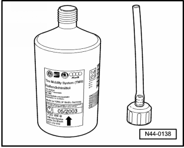 Tyre sealant, use-by date