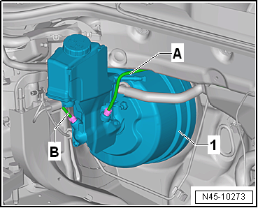 Removing and installing mounting bracket, RHD vehicles