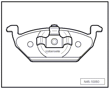 Removing and installing brake caliper, FS III front brake