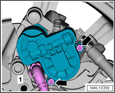 Removing and installing brake caliper