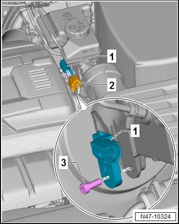 Removing and installing brake light switch, LHD vehicles