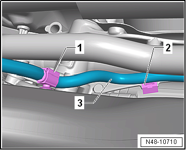 Removing and installing subframe without steering rack, except for e-Golf