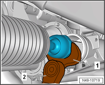 Removing and installing track rod