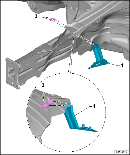 Removing and installing wing bracket