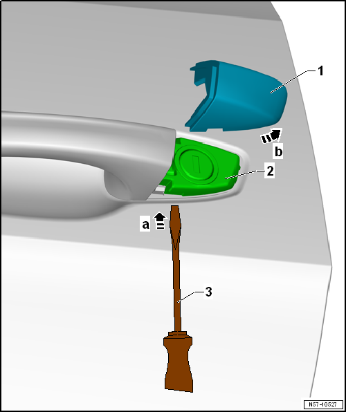 Removing and installing cover cap, for lock cylinder