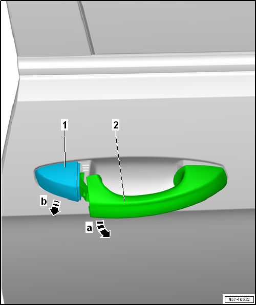 Removing and installing cover cap, without lock cylinder