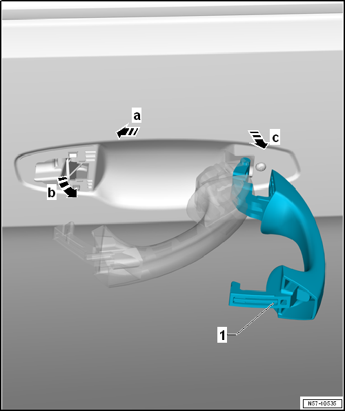Removing and installing door handle