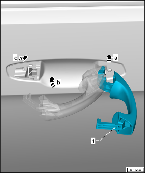 Removing and installing door handle