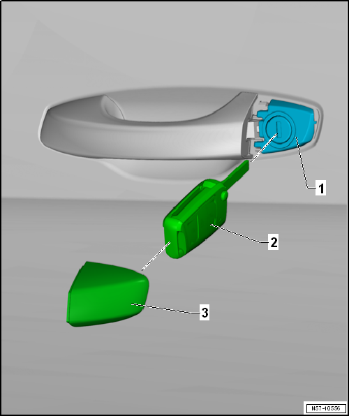Removing and installing ignition key battery