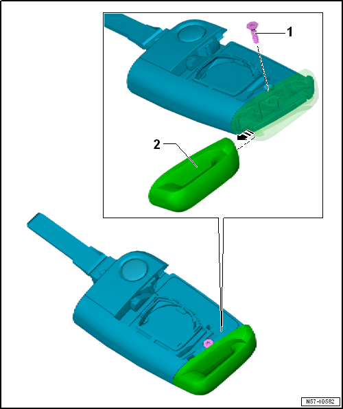 Removing and installing cap on ignition key