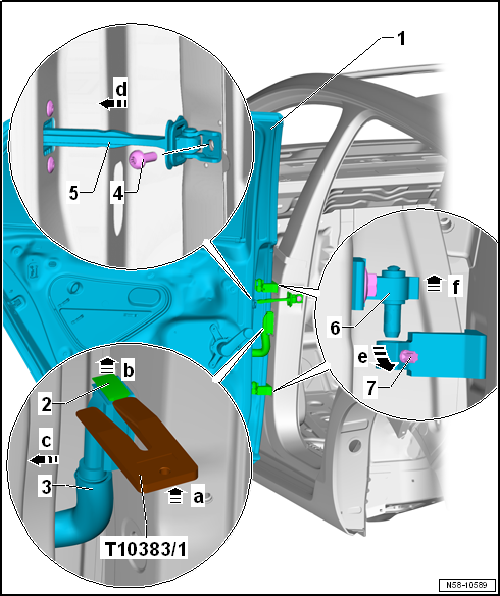 Removing and installing door