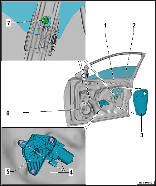 Assembly overview - front door window