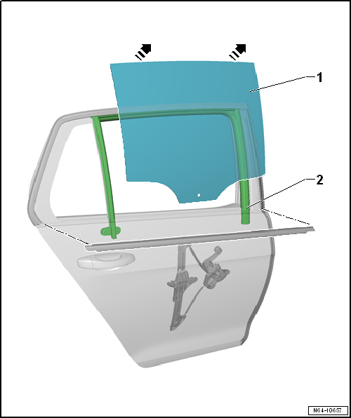 Removing and installing rear door window