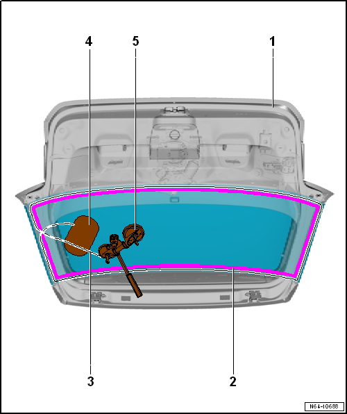 Removing and installing rear window