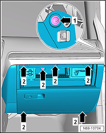 Removing and installing glove compartment