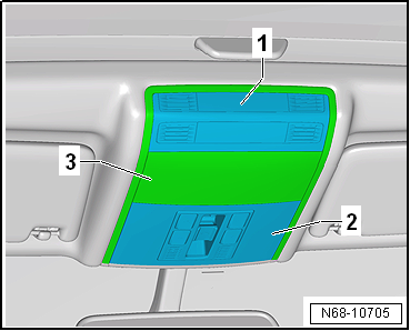 Removing and installing storage compartment in roof headliner