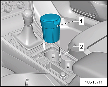 Removing and installing front ashtray