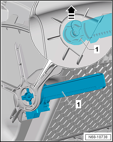 Removing and installing damper element for glove compartment lid