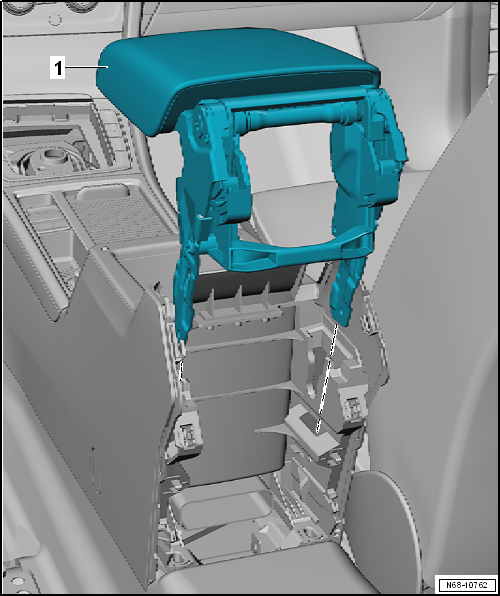 Assembly overview - front centre armrest