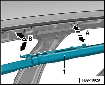 Removing and installing curtain airbag with igniter, 2-door and 4-door models