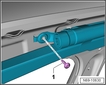 Removing and installing curtain airbag with igniter, 2-door and 4-door models