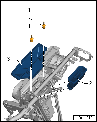 Removing and installing dash panel central tube