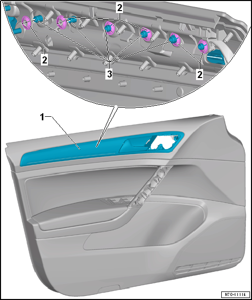 Removing and installing trim panel