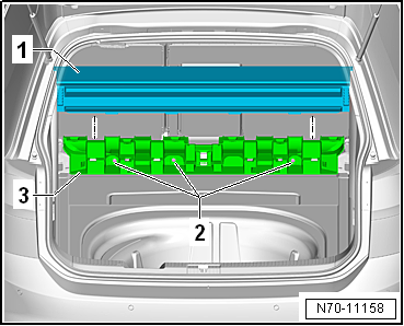Removing and installing support for luggage compartment floor, estate