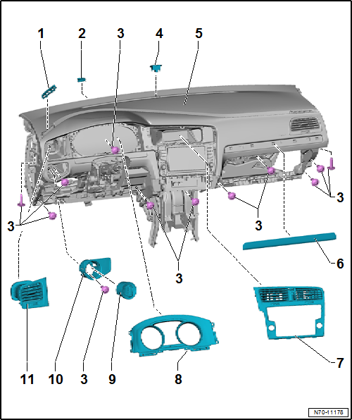 Assembly overview - dash panel