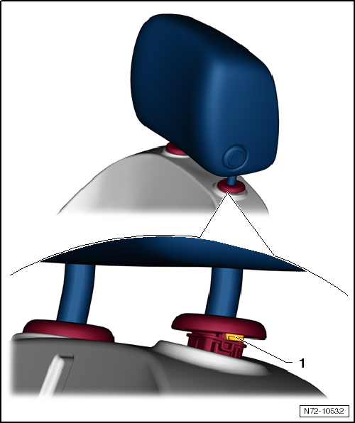 Removing and installing head restraint