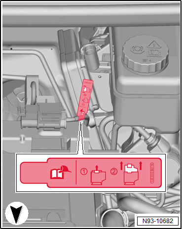 Removing and installing driver side airbag igniter -N95-