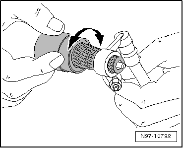 Cleaning battery clamp and battery terminal
