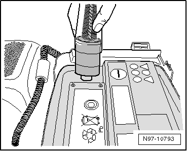 Cleaning battery clamp and battery terminal