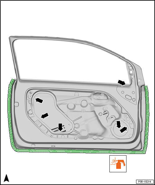 Cavity sealing, door
