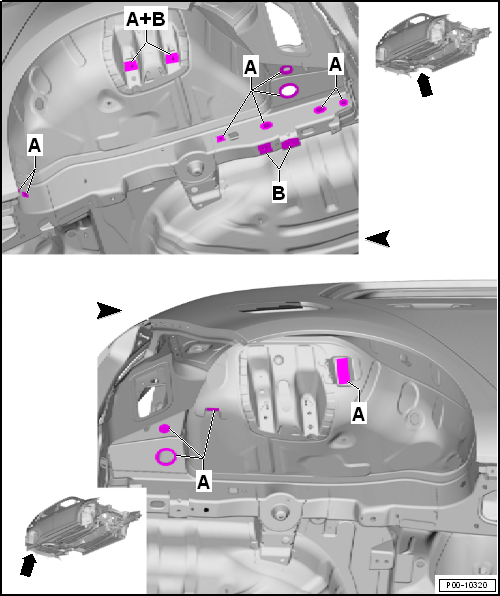 Masking areas, rear body