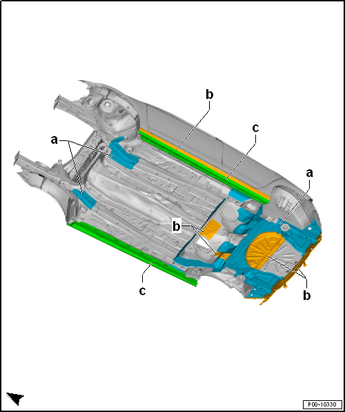 Undercoated areas, body overview indicating differing coat thicknesses