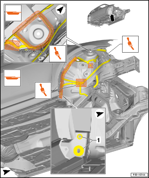 Seam seals, front body