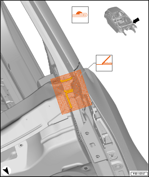 Seam seals, front body