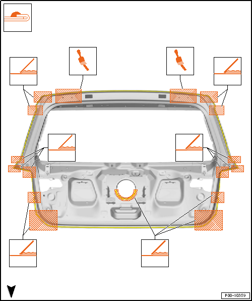 Seam seals, rear body