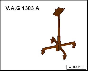 Removing and installing subframe without steering rack, except for e-Golf
