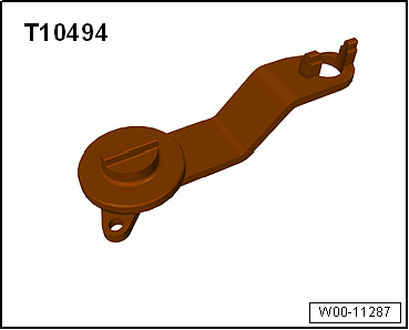Removing and installing toothed belt, engine codes CHPA, CZDA