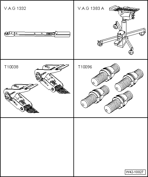Removing and installing rear axle, multi-link suspension, front-wheel drive, except for e-Golf and Golf GTE